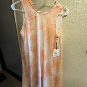 Calvin Klein Soft Coral Floral Dress, NWT